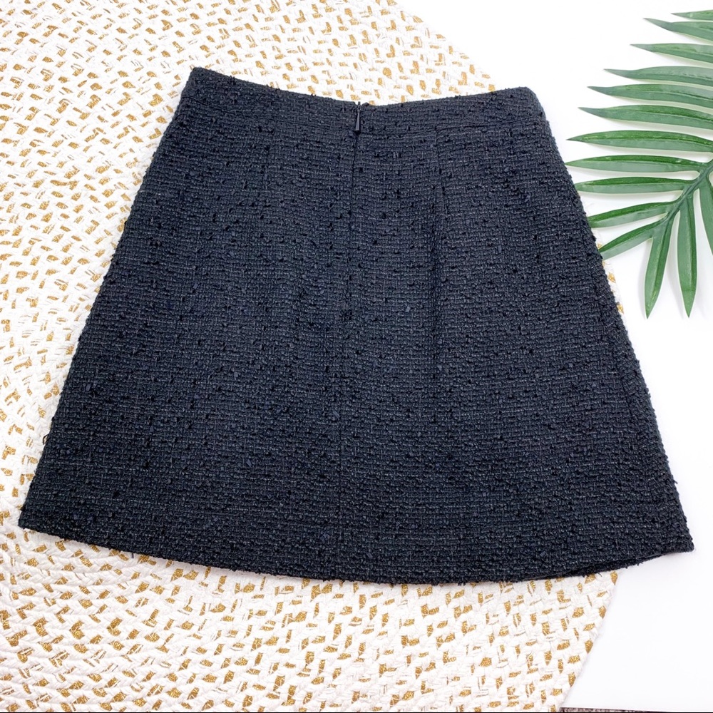 Lauren James Black Tweed Pleated Button Skirt - Picture 6 of 7